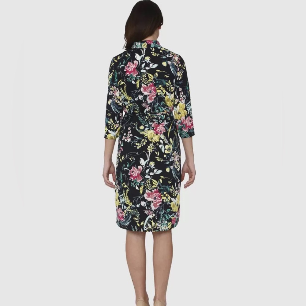 VERO MODA | Floral Asymmetrical Button Wrap Dress Sz S - Picture 2 of 7